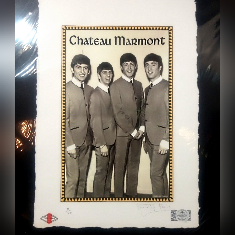 The Beatles, Chateau Marmont, Limited Edition Print Signed Fairchild Paris